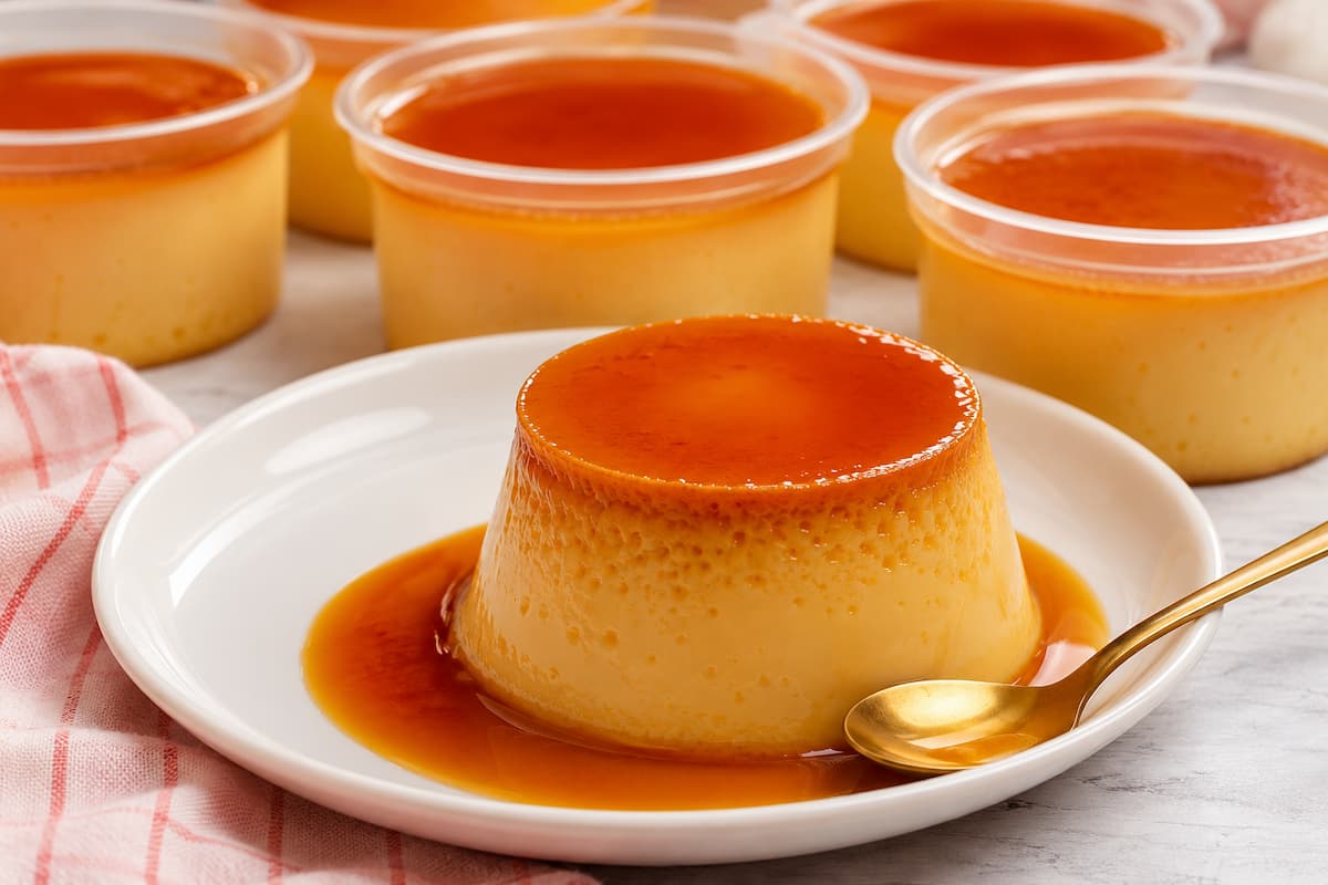 Mini pudim de leite condensado super cremoso e lisinho