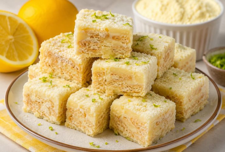 Palha italiana de limão com leite Ninho