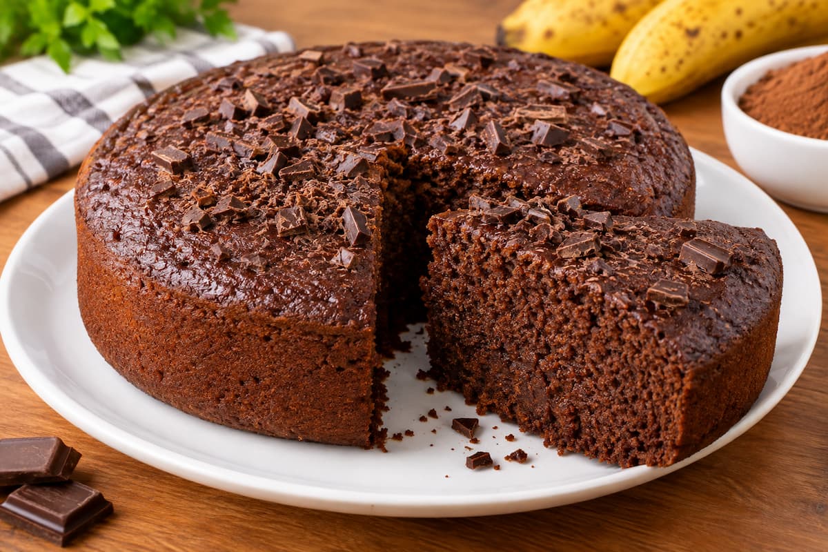 Bolo de Chocolate Zero Açúcar, Sem Trigo e Leite