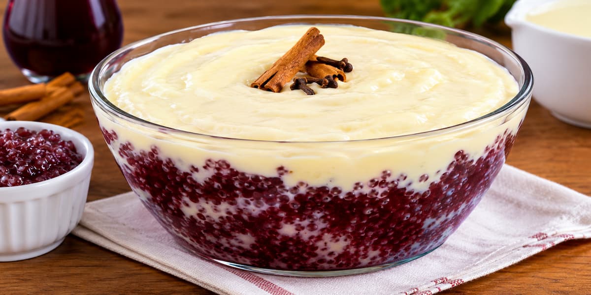 Sagu com Creme Tradicional e Muito Cremoso