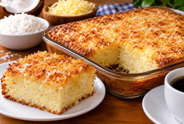 Bolo Queijadinha de Liquidificador Fácil e Cremoso