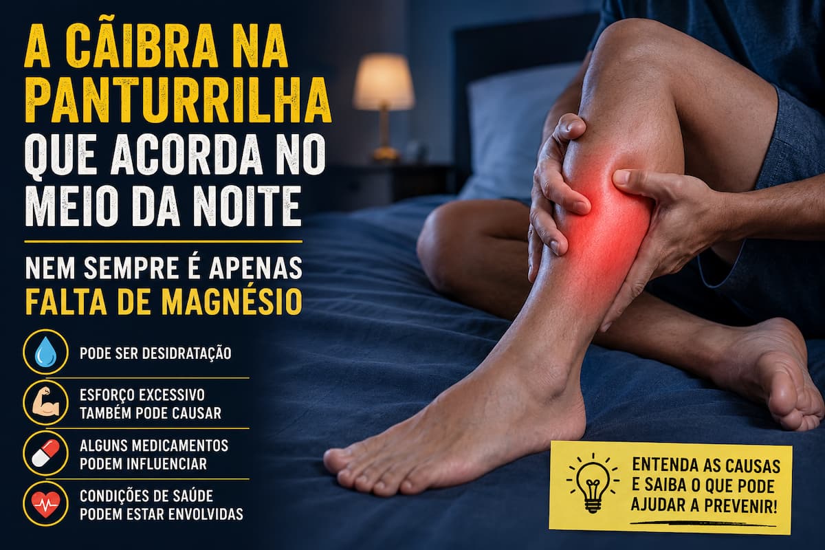 Cãibra na panturrilha à noite: nem sempre é magnésio