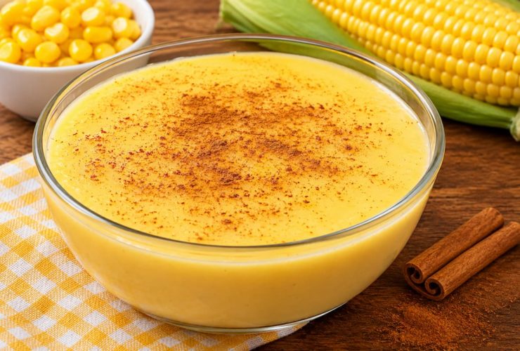 Curau cremoso com milho de latinha, uma receita fácil, rápida e deliciosa