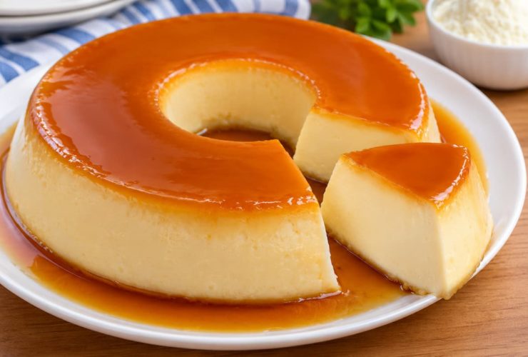 Flan de Leite em Pó Rápido e Cremoso