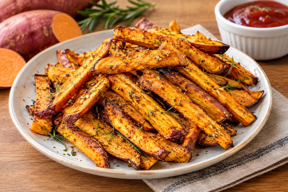 Petisco de Batata-Doce Crocante no Forno