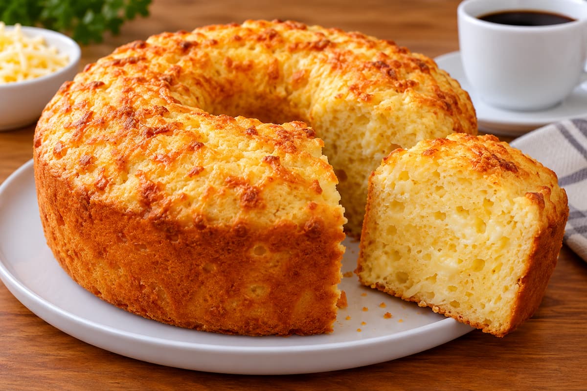 Bolo Pão de Queijo de Liquidificador Fofinho