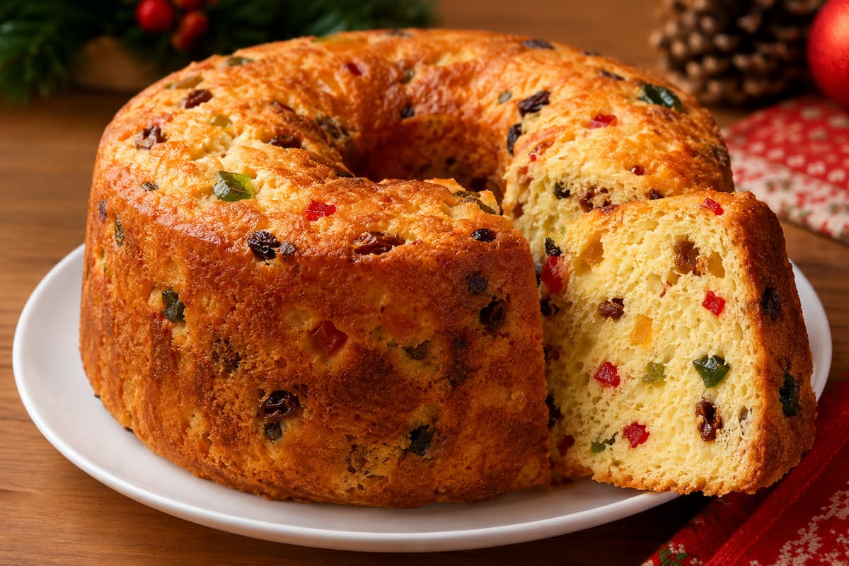 Aprenda a fazer panetone de liquidificador fofinho na forma de pudim, fácil, econômico e perfeito para o Natal.