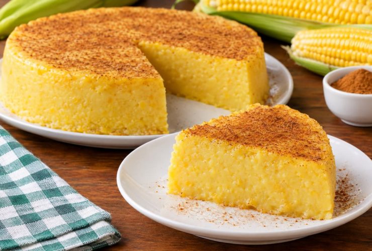 Bolo Pamonha Cremoso Sem Forno e Sem Ovos