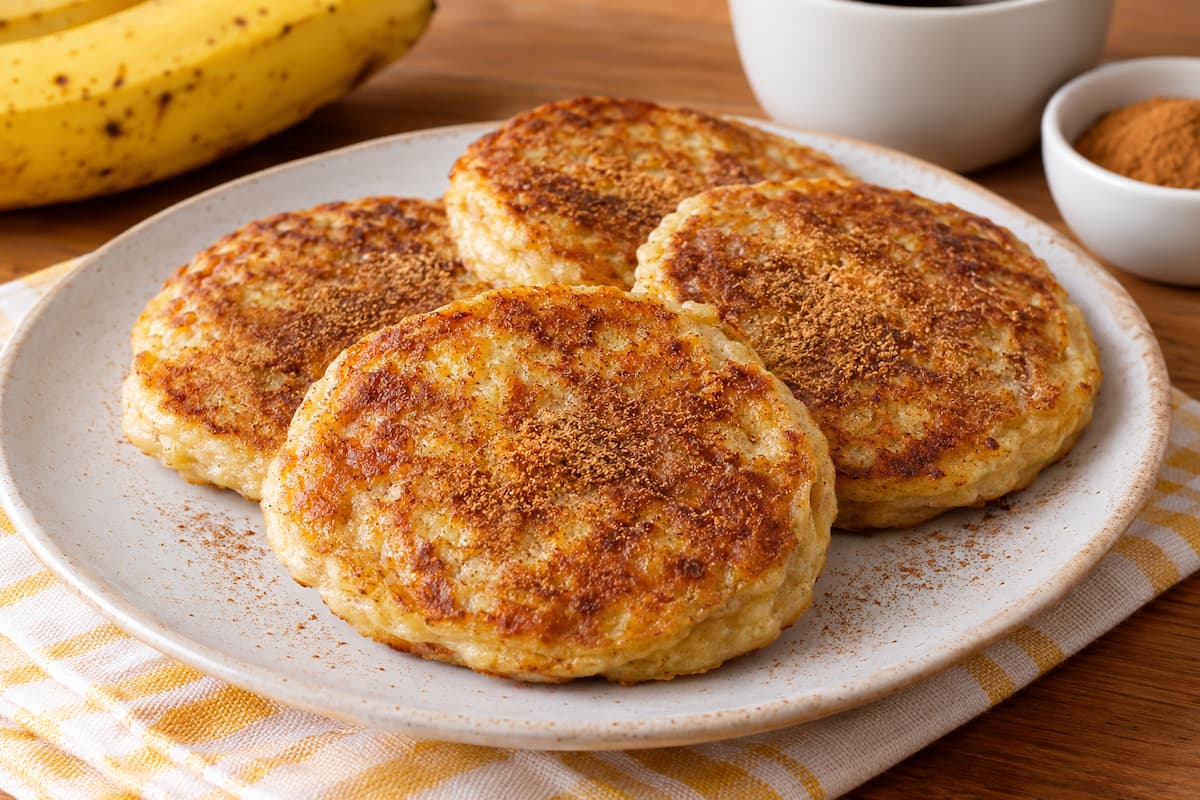 Pãozinho de Banana na Frigideira Rápido e Fofinho