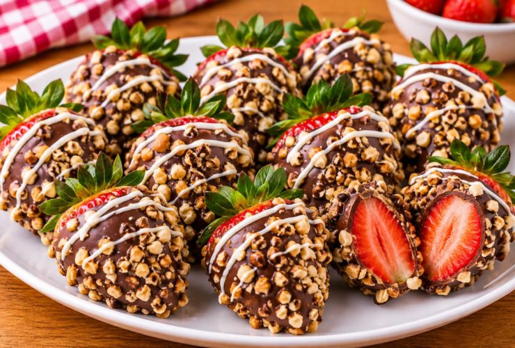 Morango com Chocolate Crocante Fácil e Irresistível